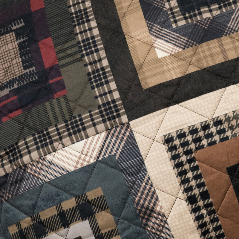 Donna Sharp Lodge Square 2PC Rustic Twin Quilt Set, Twin Set