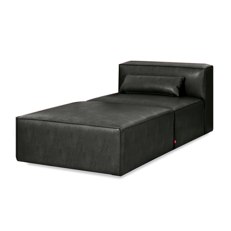 Méridienne 2 pièces Mix, Cuir vegan pomme réglisse