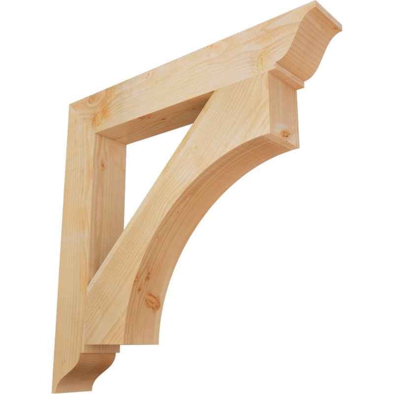 H 6 po x l 40 po x Support en bois / corbeau, Sapin de Douglas, H 40 po x l 6 po x P 40 po