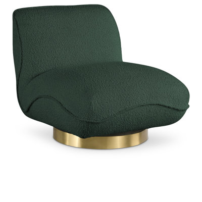 Iyden Upholstered Swivel Slipper Chair