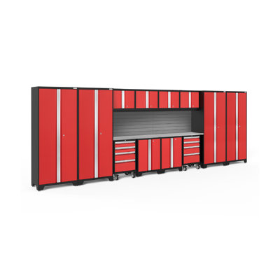 Bold Series 216-in W x 76.75-in H Steel Garage Storage System