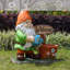 Sculpture de jardin gnome extérieur pot de fleur - décoration de statue de jardin unique