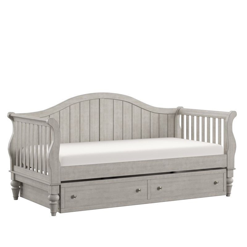 Greicy Open Side Daybed with Trundle - Twin, Antique Black