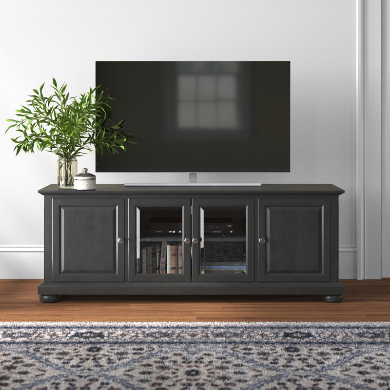 Hedon Unfinished TV Stand for TVs up to 65", Black