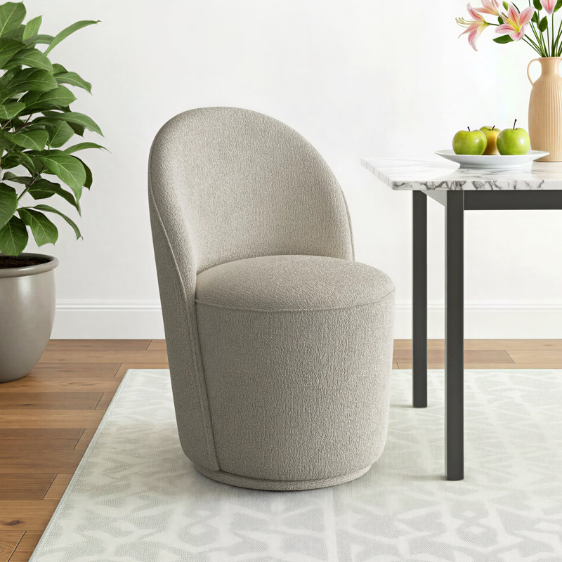 Kadlec Upholstered Swivel Dining Chair, Gray