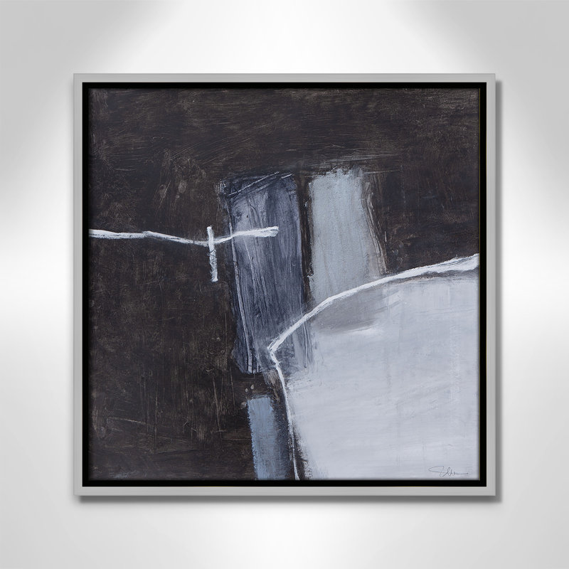 Graphite Gemstones I Print by Casa Fine Arts, 17.5" H x 17.5" W, Silver