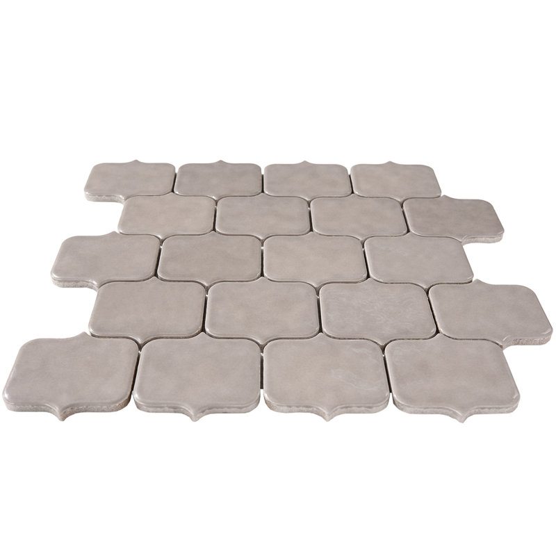 Carreau de mosaïque en porcelaine 2,65 po x 2,75 po, Brun
