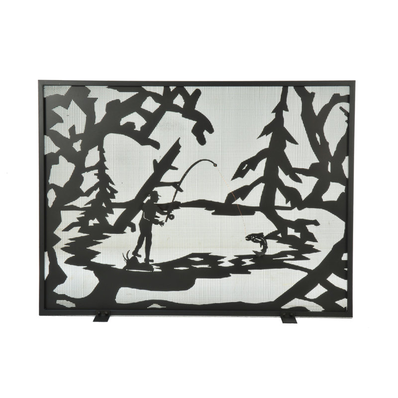 Rustic Lodge Fireplace Screen