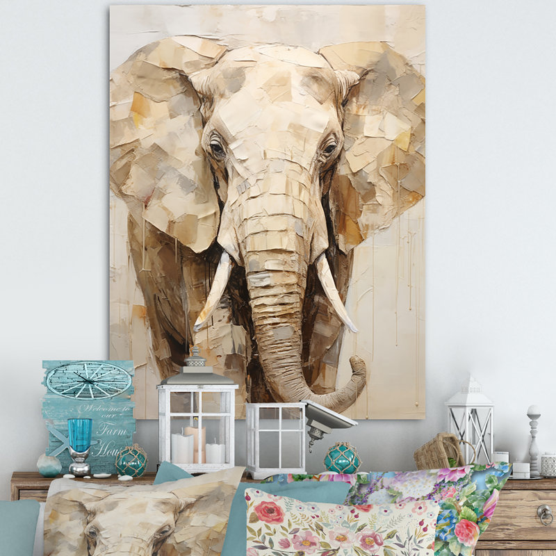 Gentle Elephant Giants I sur impression sur toile, H 20 po x l 12 po x P 1 po, Toile tendue