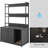Tavarice Large Cat Litter Box Enclosure With Shelf Storage, Hidden Cat room , Wooden Cat House