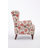 Accent Upholstered Chair with Retro Wood Legs