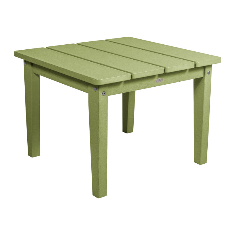 Table de patio extérieur Middira Adirondack, H 17 po x l 22,75 po x P 22,75 po, Vert palmier