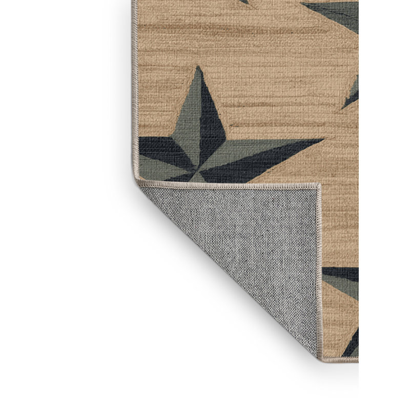  Tapis hawaïen à motif d'étoiles lavables, Rectangulaire 2 pi x 3 pi