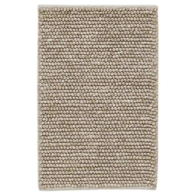 Tapis en laine tissé à plat Ackman, Rectangulaire 2 pi x 3 pi, Brun