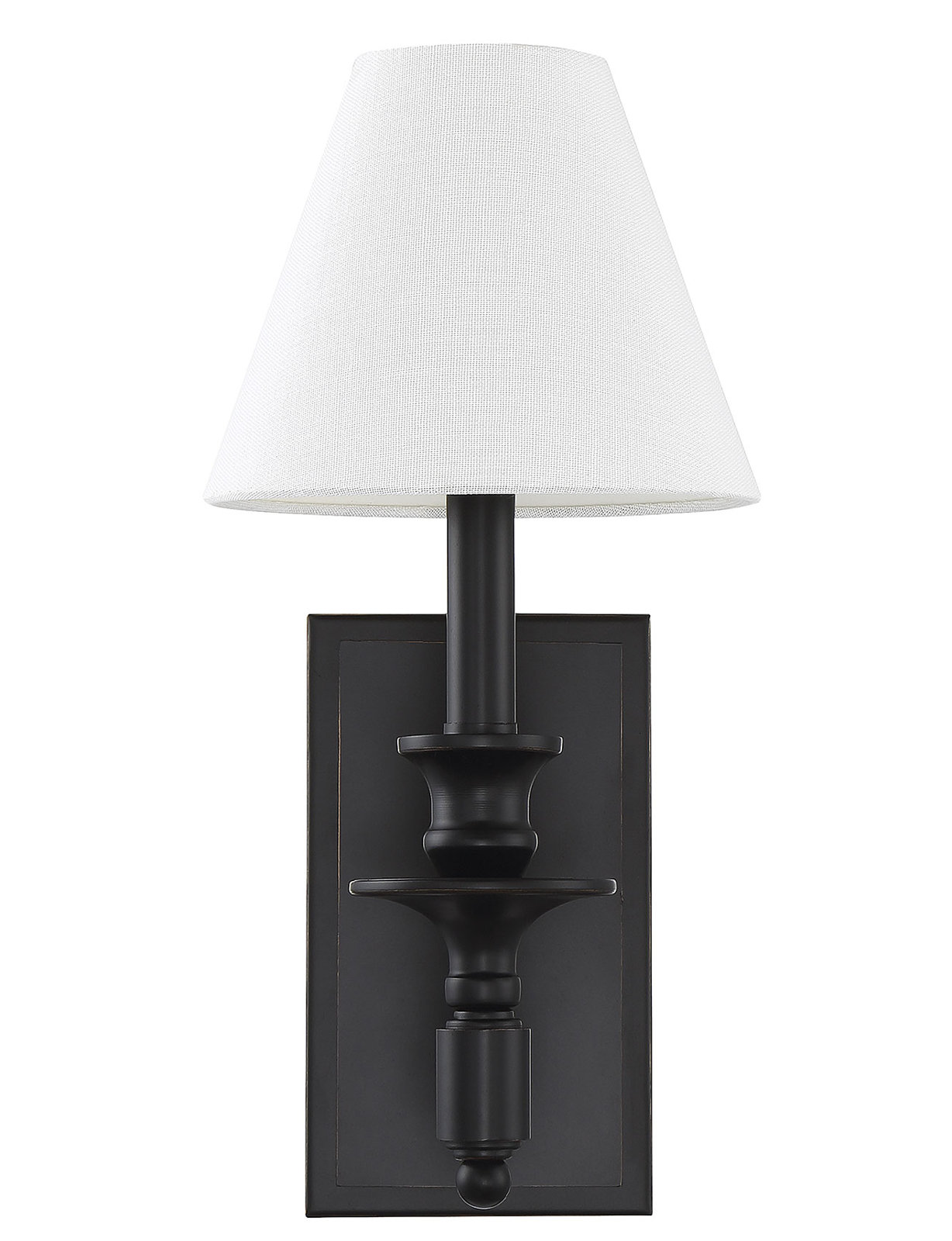 Alarins Single Light Dimmable Armed Sconce, Matte Black