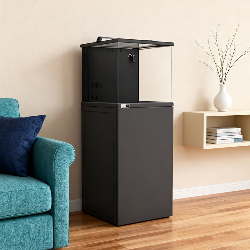 Petit réservoir carré d'aquariums en alliage d'aluminium, 15,85 gallons (H 51,97 po x l 24,02 po x P 20,47 p, Gris