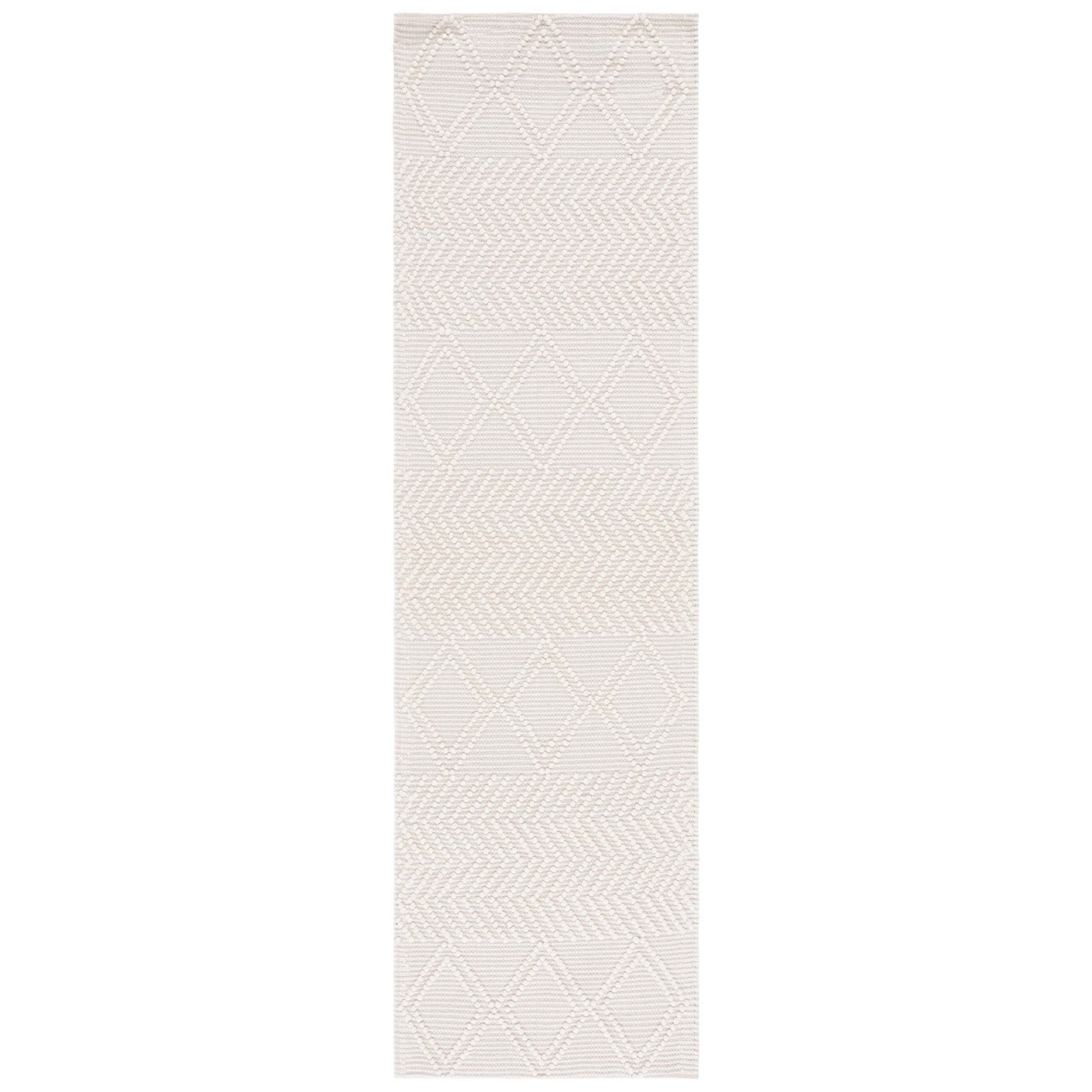 Tarres Handmade Wool Ivory Rug, Runner 2'3" x 9'