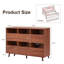 Armoire de rangement multimédia de 47,12 po Groove avec tablettes de rangement multimédia ouvertes Groove
