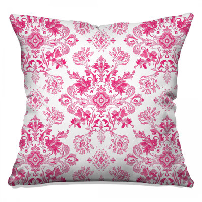 Coussins en damas rose