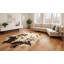 Tapis brun et blanc en peau de vache-1464873335