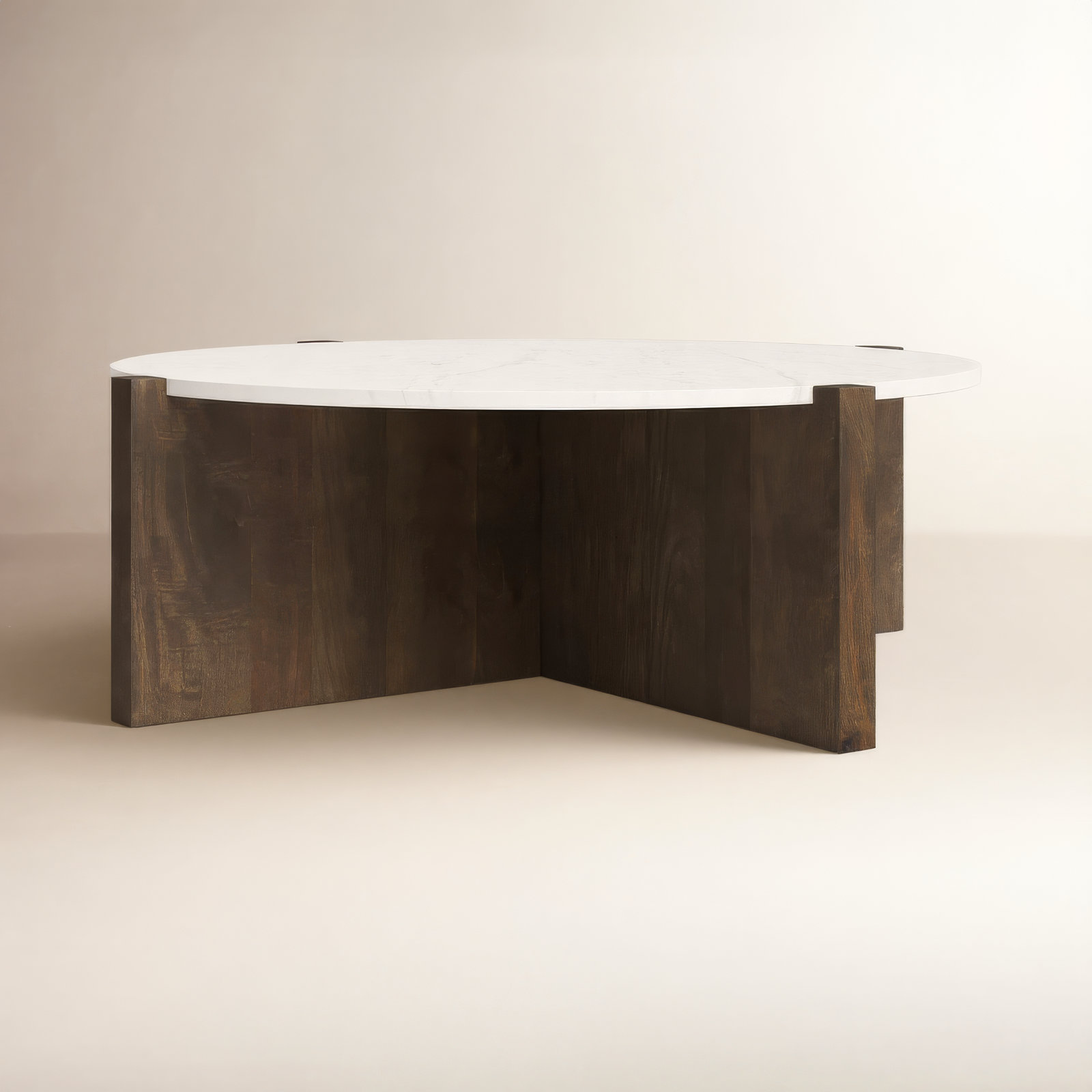 Lotus Single Coffee Table, Dark Brown