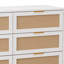 Commode avec 6 tiroirs, 42,54 po, blanc. Pour la chambre à coucher et le salon, option de rangement efficace. Armoire blanche de 6 po. Espace moderne et suffisant