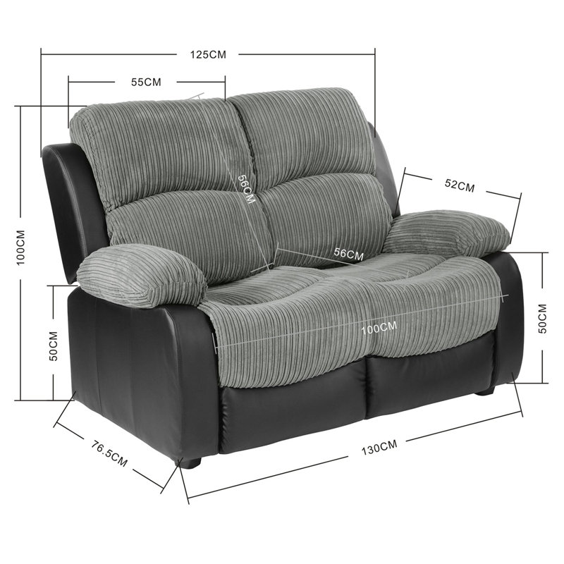 Hedgar 2 Seater Faux Leather Loveseat
