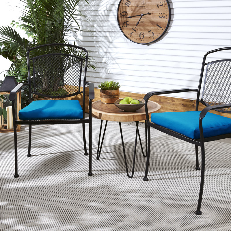 Outdoor 2.5'' Dining Chair Back Cushion, Fresco Blue