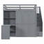 Lit mezzanine avec garde-robe, bureau et tablettes
