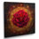 «Red Rose Sparkling Geometric Light», reproduction d'art murale rose