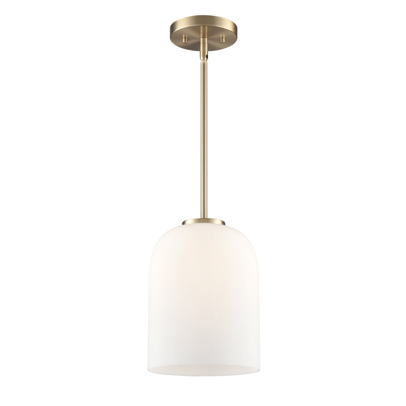 Luminaire suspendu 1 lumière Laphia, Or moderne, H 10,75 po x l 8 po x P 8 po