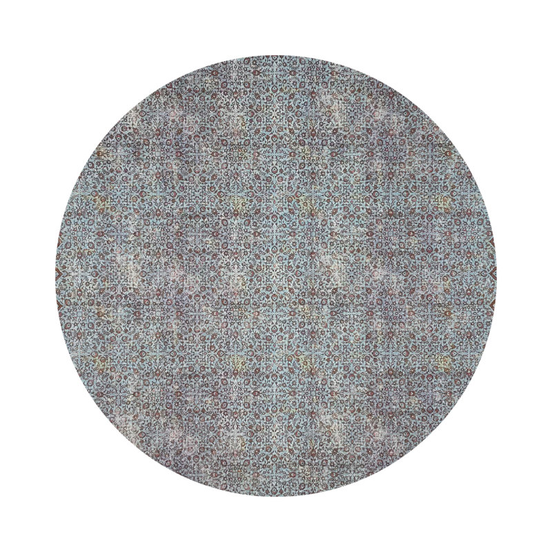 Iznik Gold Purple Vegan Leather Round Coasters, Turq Red