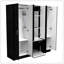 Armoire six portes Maya, chambre, noir / blanc