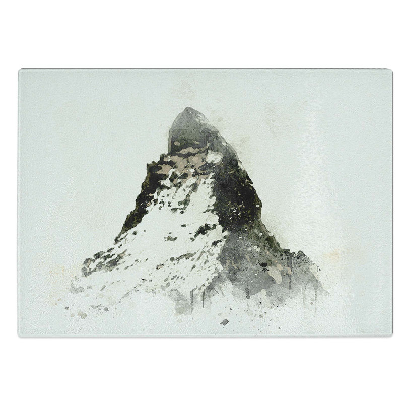 Glass Matterhorn Mountain Switzerland in Abstract Chopping Board, 28.5 cm W x 20 cm L