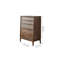 Commode d'appoint simple en noyer noir