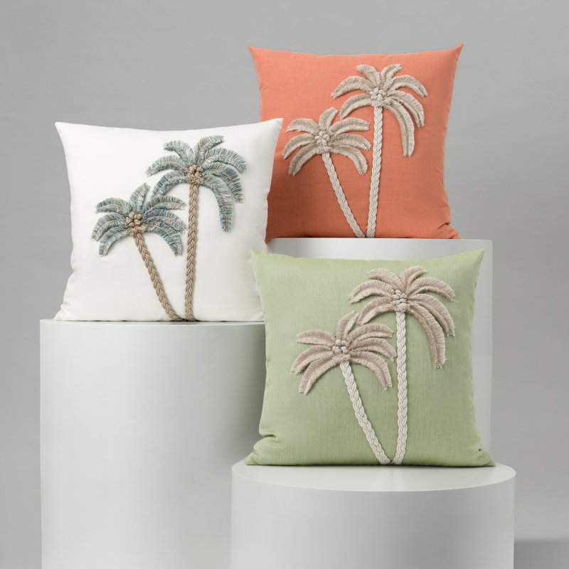 Escape Square Performance Pillow Cover & Insert, Coral