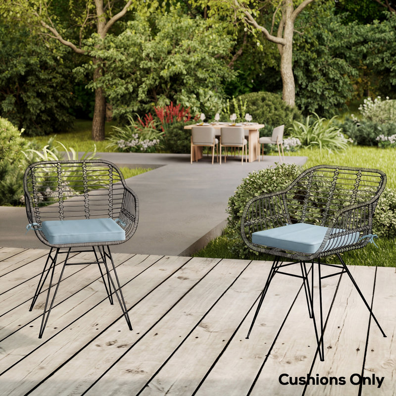 Outdoor Seat Cushion Set, Grey