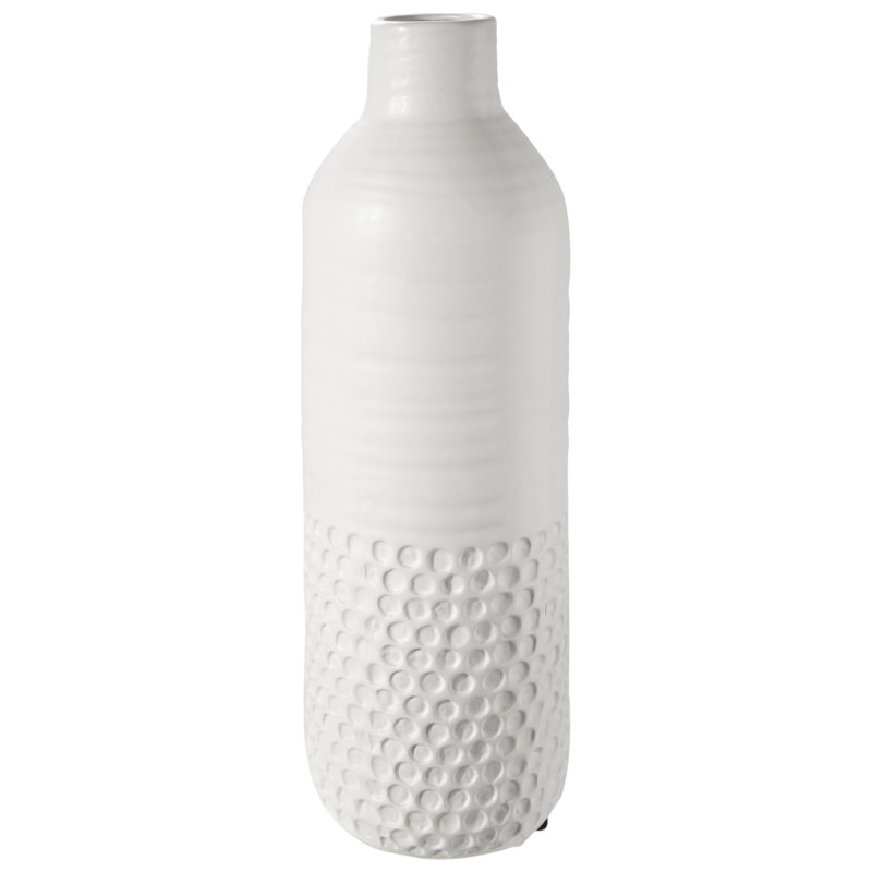 Urban Trends Collection Ceramic Table Vase, 14.25" H x	4.5" W x	4.5" D