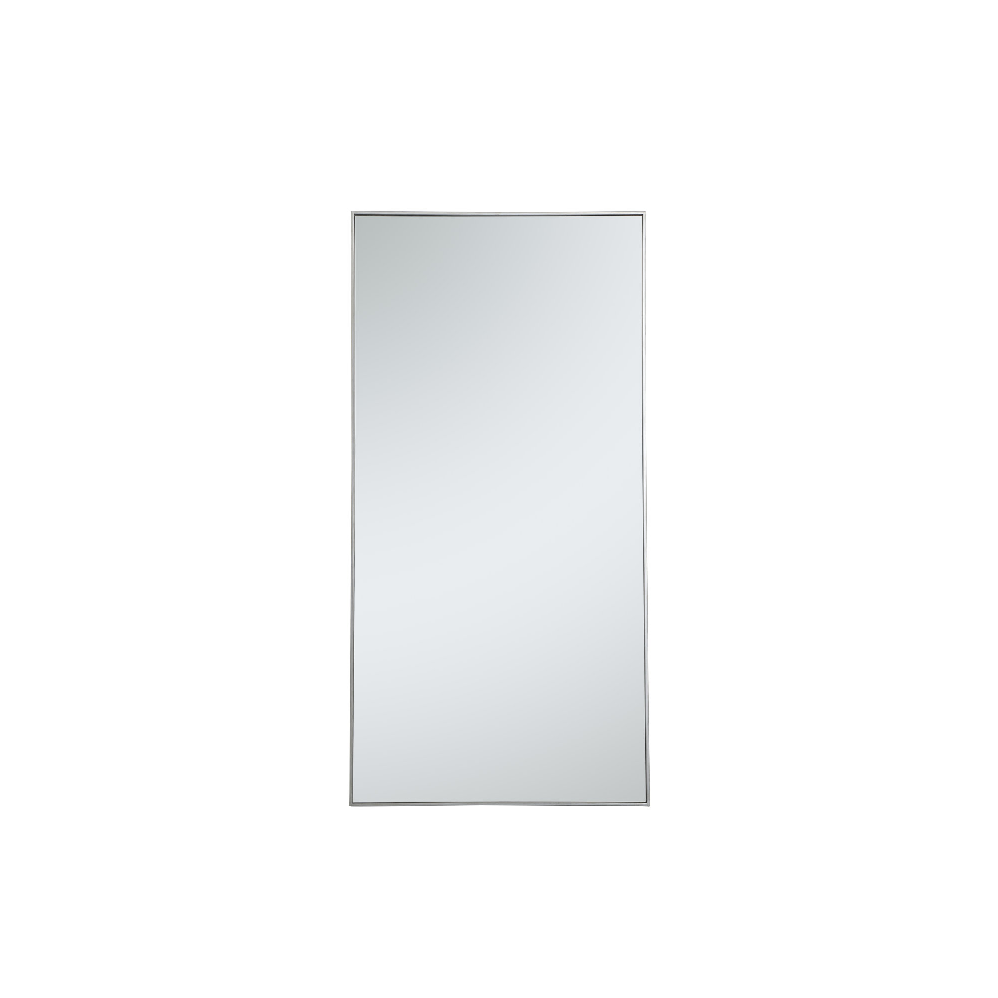 Sabine Metal Rectangle Wall Mirror, Silver, 72" x 36"