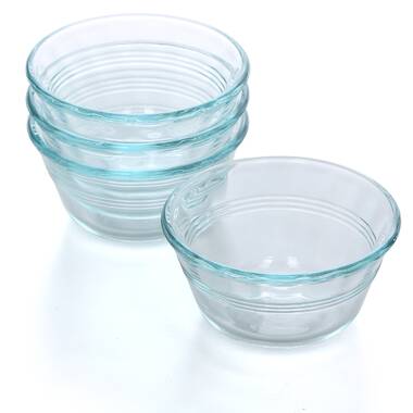 Libbey Small Glass Bowls with Lids, 6.25 Ounce, Set of 8