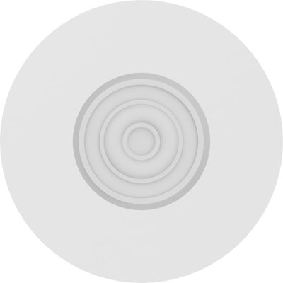 Standard Grayson Bullseye Rosette with Square Edge