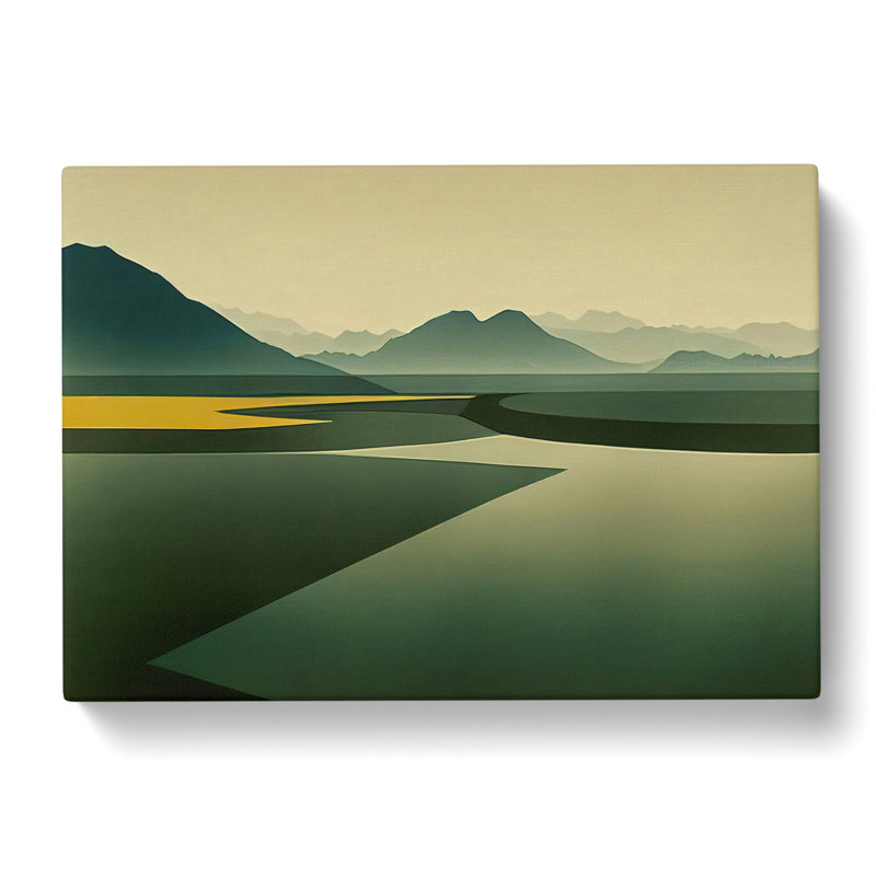 Enthralling Mountain Landscape - Wrapped Canvas