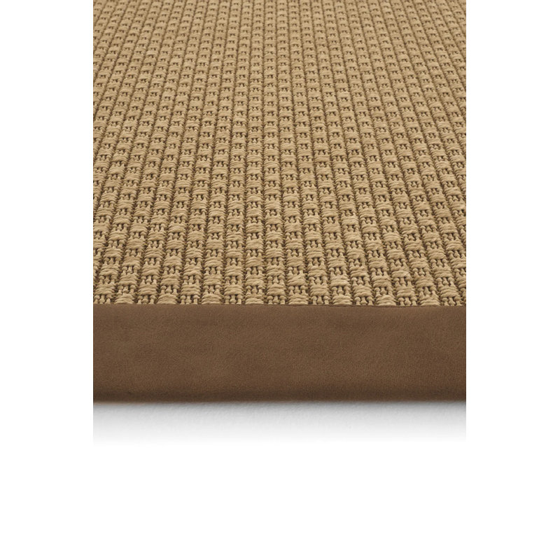 Tapis saturna en cuir sisal Casa Border, Tapis de couloir 3 pi 4 po x 16 pi 5 po