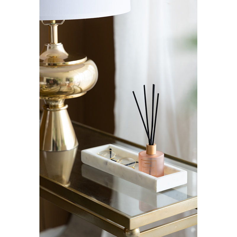 Joyelle Marble Tray - 12.5x4" - White