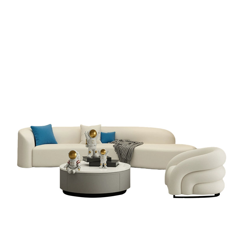 European-style simple sofa and coffee table set