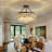 Modern Crystal Oil Polished  Metal Semi Embedded Pendant Light-403740495