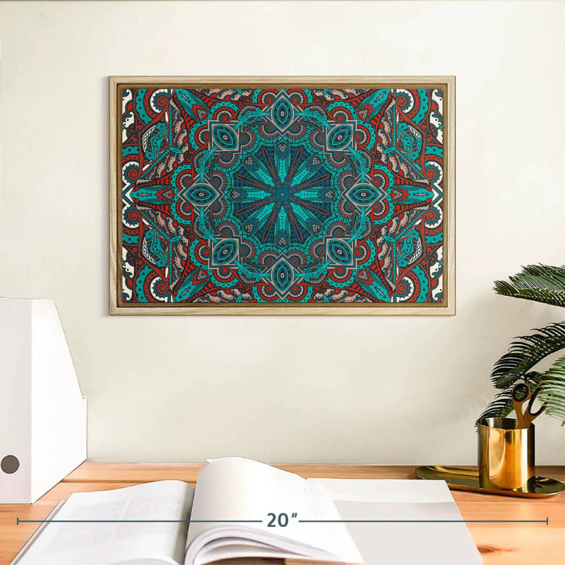 Mer marocaine II, Cadre flottant en bois naturel, 13 po x 9 po