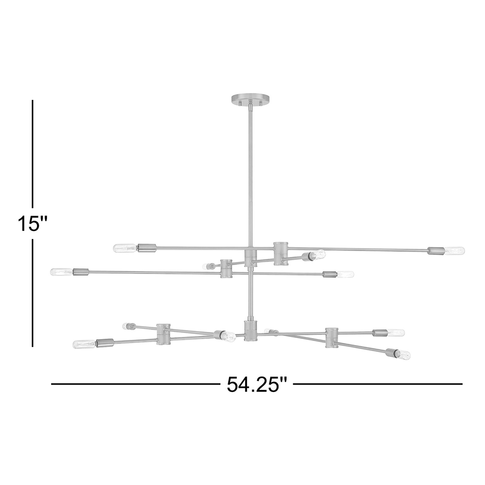 Jordy 12 - Light Sputnik Modern Linear Chandelier