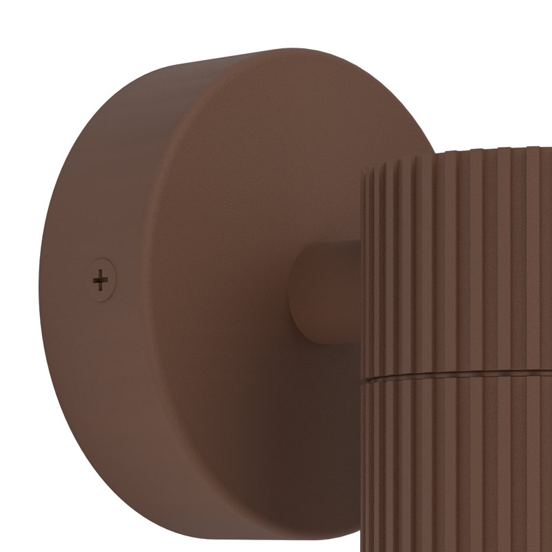 Satin Nickel Outdoor Sconce, 12cm H x 11cm W x 6cm D, Down