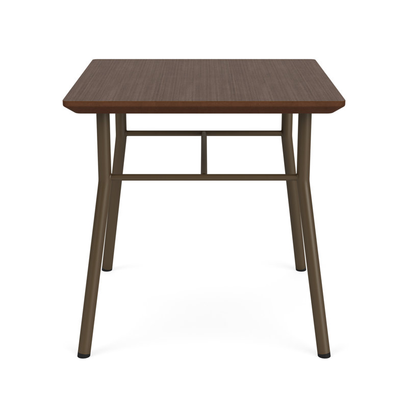 Table de bout carrée Chat Chat, Noyer Riftwood, Bronze